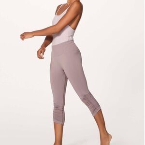 Lululemon Awakening Crop Leggings *Taryn Toomey 17” Size Tag Missing EUC